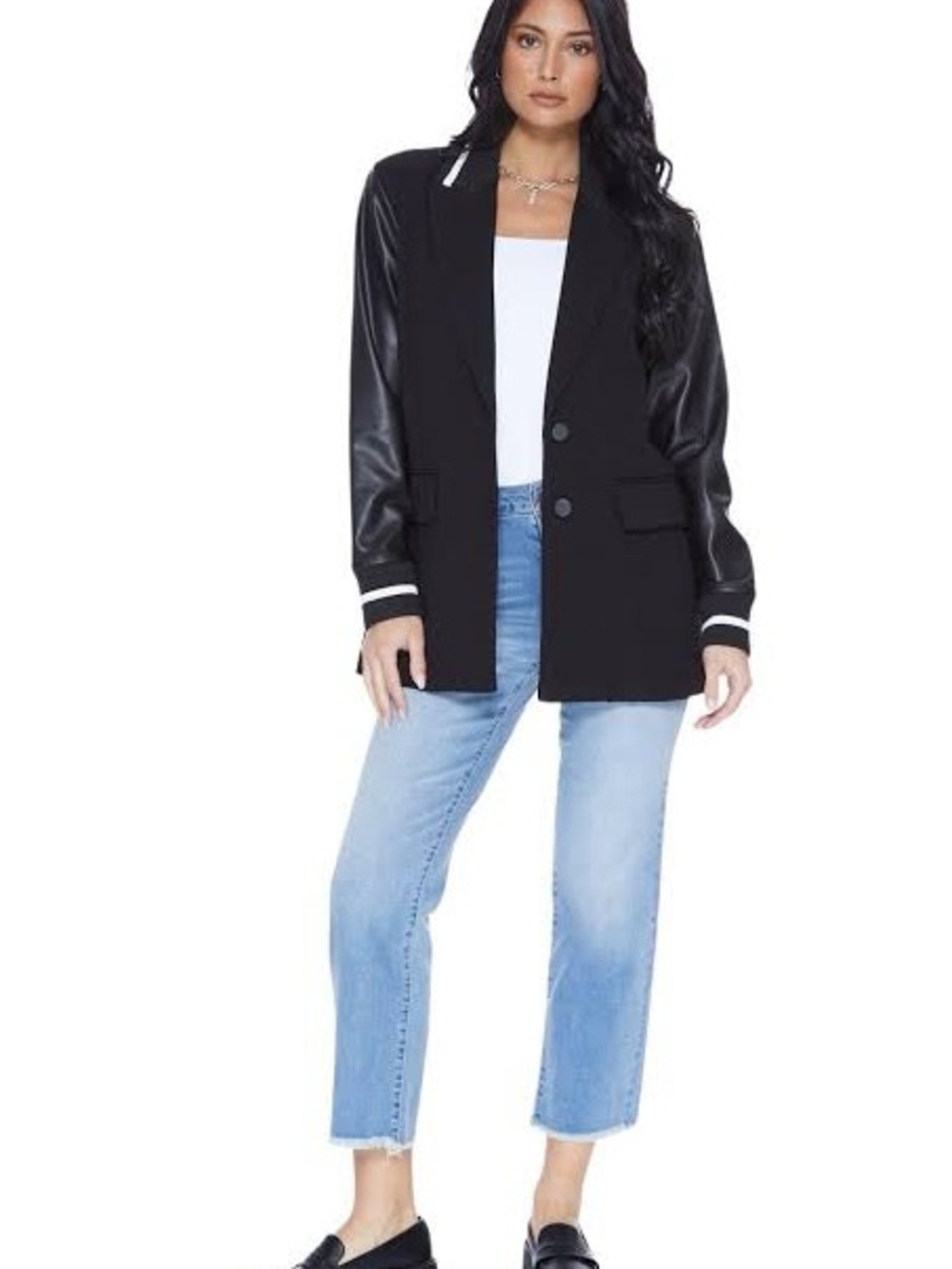 Blue Revival varsity black blazer